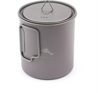 TOAKS Titanium 750ml Pot, POT-750 Titanium Cup Ultralight Outdoor Tableware Camping Mug