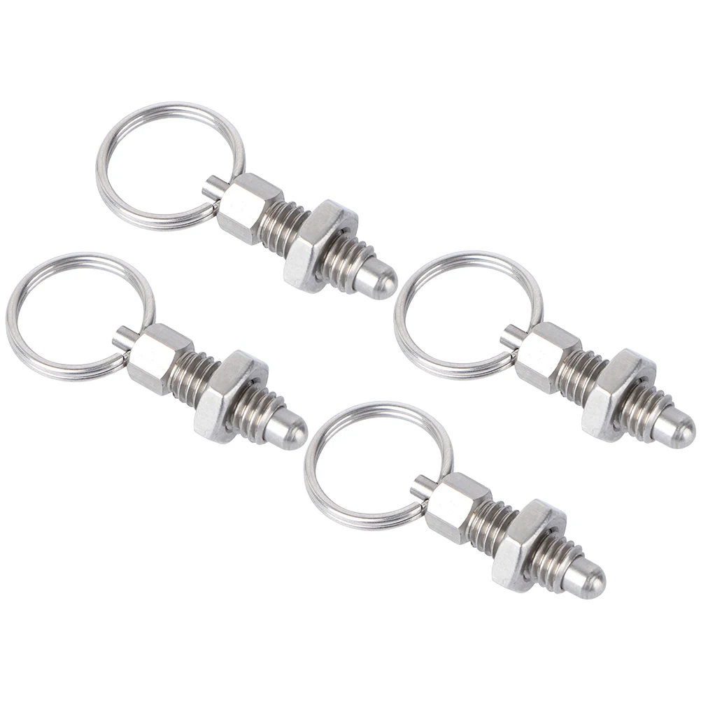 

4 Pcs Stainless Steel Knob Plunger Safety Pin Locking Coupler Mechanical Accessories Spring Catch Simple