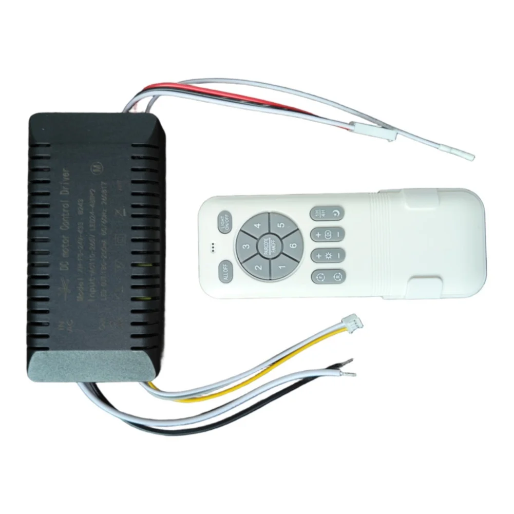 Ceiling for fan Light Control Switch with Wireless Remote for Stepless Dimming and 6-Speed for fan Performance on AC Mains