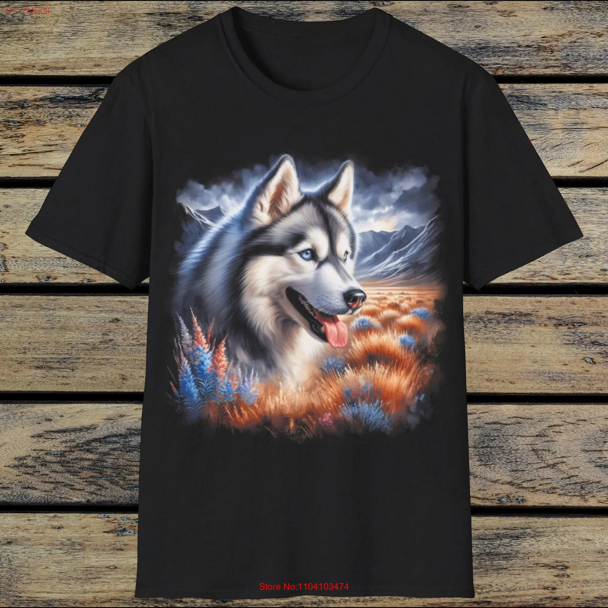 Siberian Husky T Shirt Dog Lover s  long or short sleeves