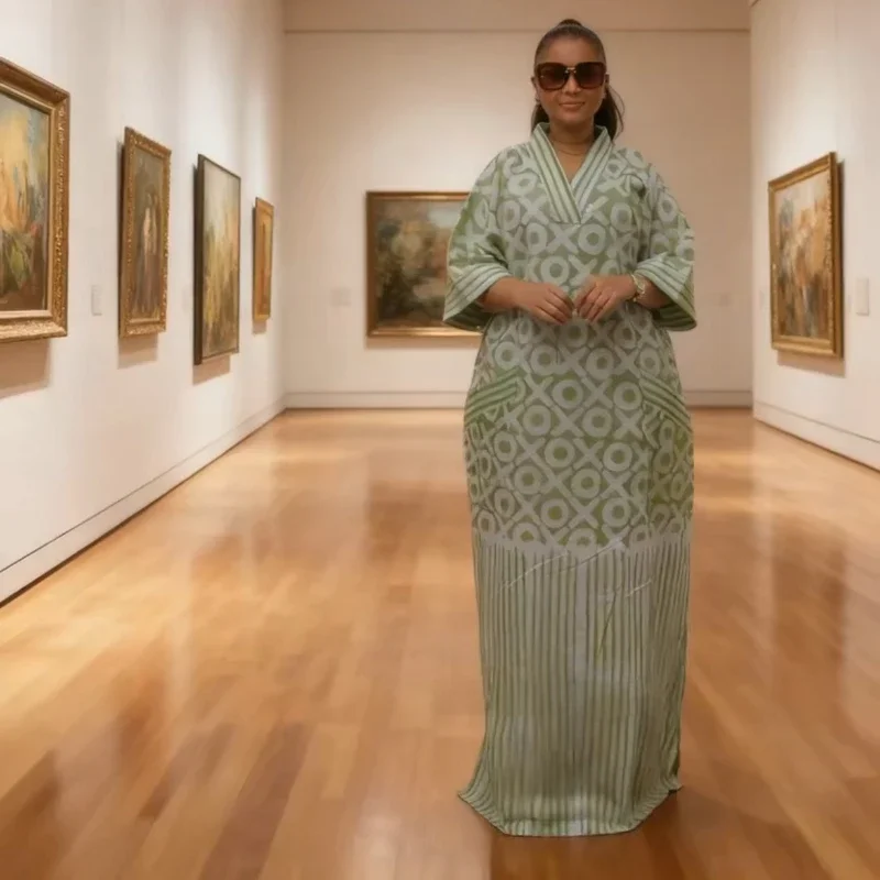 

Женское винтажное платье макси, инди-фолк, лоскутное длинное платье с принтом, Vestidos, лето 2021, вечерние сарафаны с v-образным вырезом и рукавами «летучая мышь»