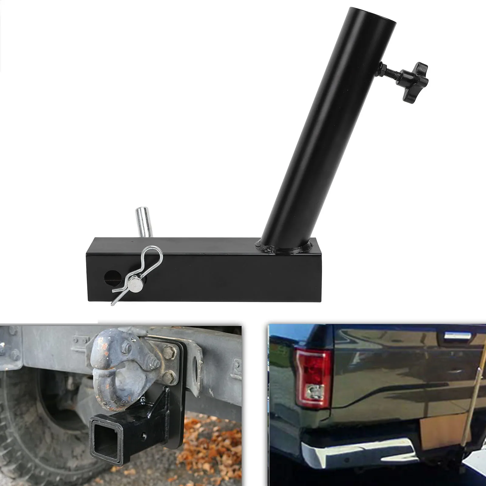 

Hitch Flag Pole Holder Angled Heavy Duty Universal Trailer Truck RV Hitch Flagpole Mount for 2 Inch Hitch Receiver