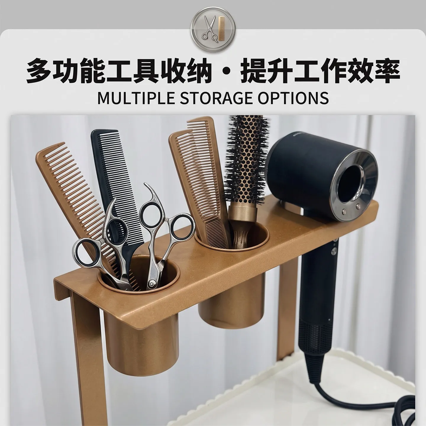 Hair Salon Painting Multi-layer Drawer Tool Cart Large Capacity Mobile Storage Box With Wheels Storage Rack Barrel Barber Cabine