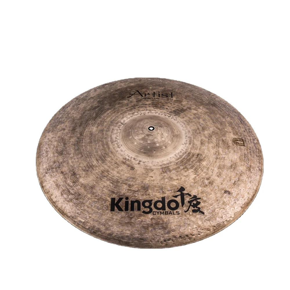 

2025 Kingdo Factory Accept Customization B20 20'' Dark Ride Cymbal Frosted Treatment Drum Set Cymbals Set Cymbals