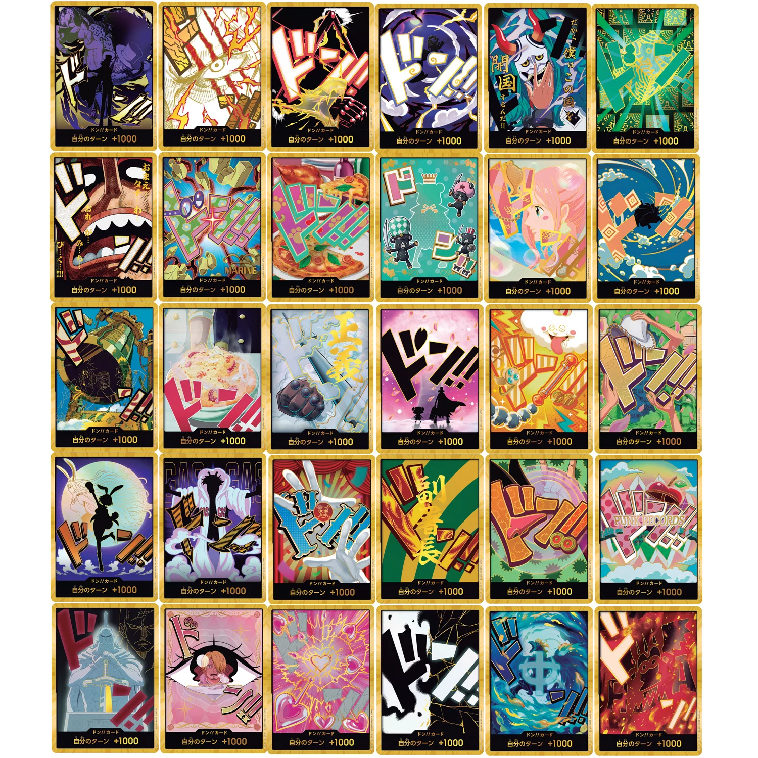 ¡30 unids/set DIY japonés 2025 una pieza Don! Tarjeta ¡La mejor tarjeta coleccionable Vol.2 PRB02 OPCG Luffy Zanahoria Charlotte Pudding Don! !
