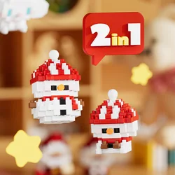 christmas village house Mini Building Blocks Toys for for adults christmas reindeer 3d Constructor mini blocks construction set