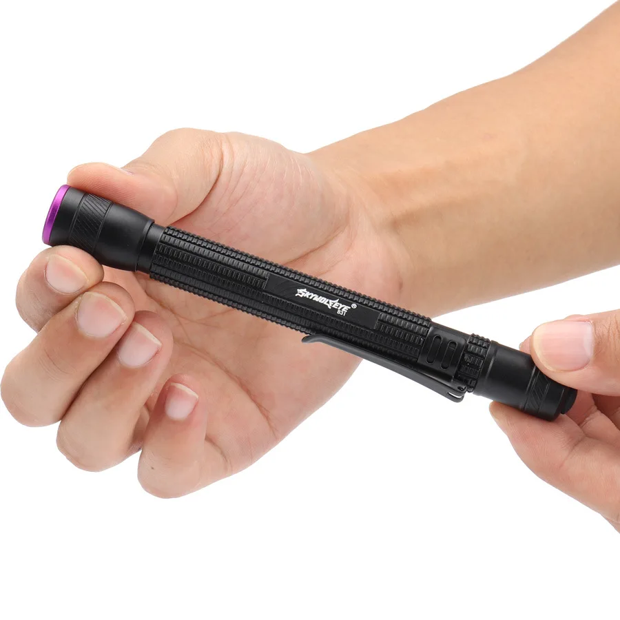 Sky Wolf Eye UV 395nm Luz negra: linterna para colección de monedas Autenticación auxiliar y detección de agentes fluorescentes UV