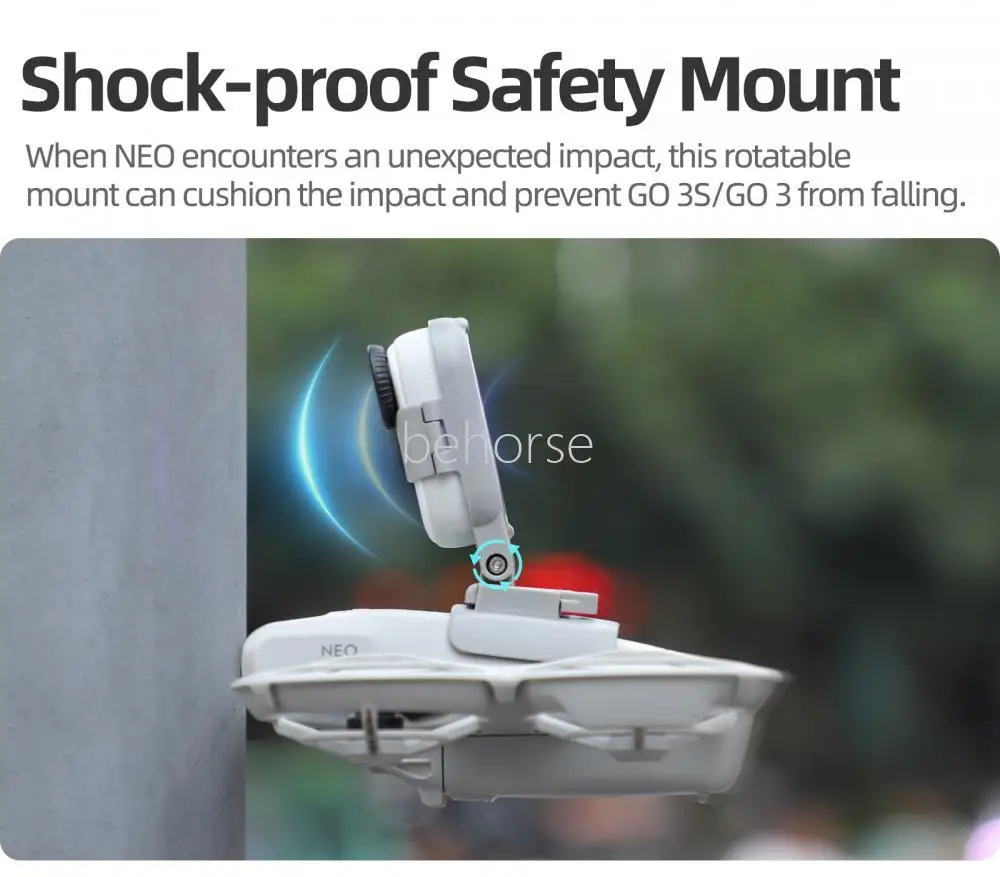 ل DJI Neo مقاومة للصدمات قابل للتعديل محول تركيب قوس ل Insta360 GO 3S/GO 3 ملحقات طائرة بدون طيار