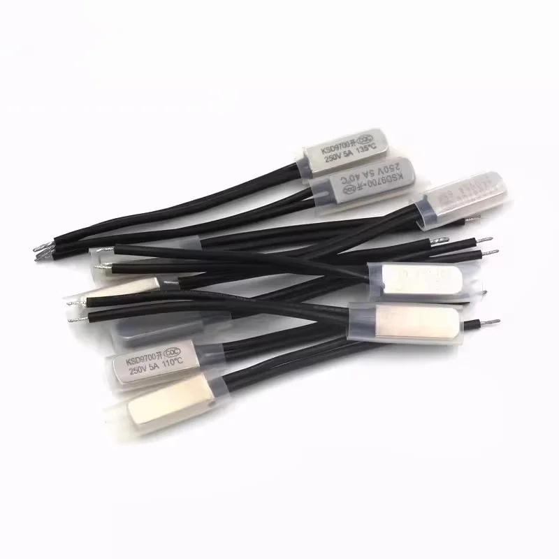 5pcs  KSD9700  temperature control switch 5A/250V metal Normally closed/normally open 40/45/50/55/60/65/70-150℃ New accessories