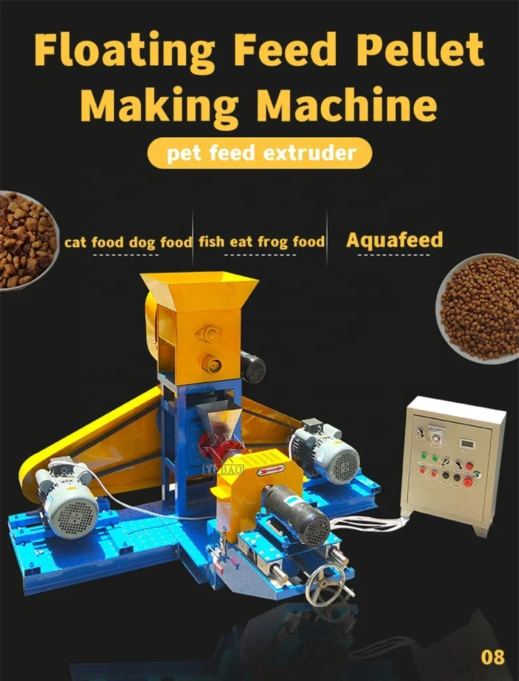 Dog Cat  Floating Fish Chicken Animal Feed Pellet Making Machine Price Floating Fish Pet Food Feed Machinery