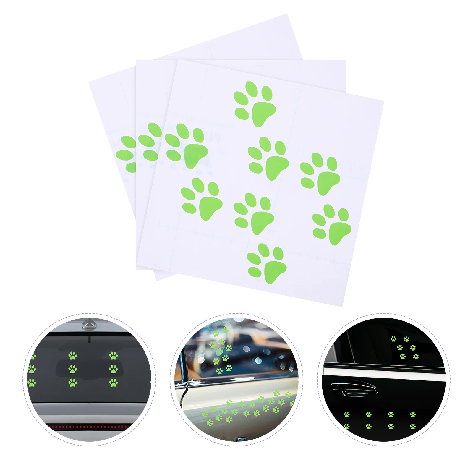 

24Pcs Cat Footprint Car Sticker Premium PVC Waterproof Decal for Auto Body Window Decoration Cute Animal Design Car Decorative