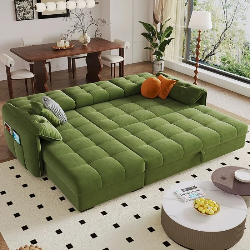 CX cream wind adjustable folding telescopic multi-functional sofa bed living room small apartment