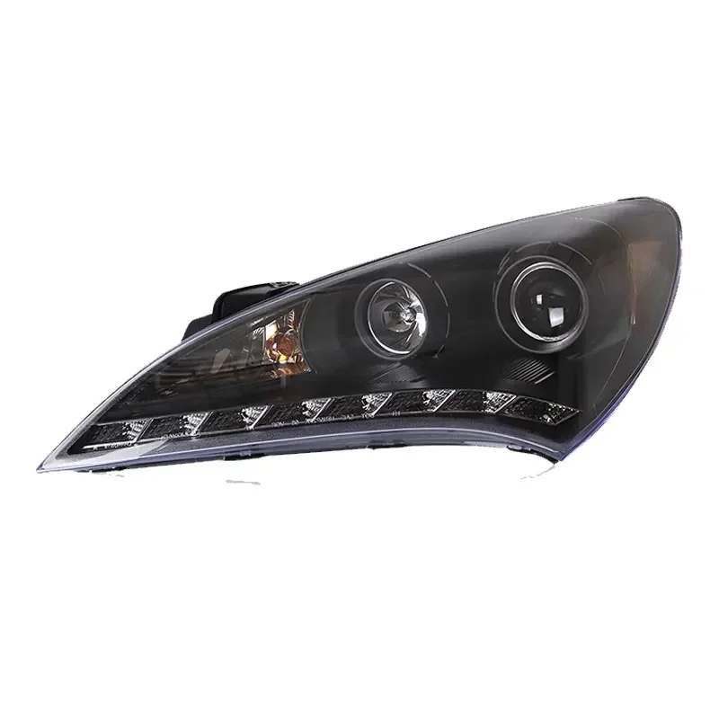 Car Styling for Hyundai Genesis Coupe LED Headlight 2009-12 Headlights Genesis Coupe DRL Turn Signal High Beam Angel Eye Project
