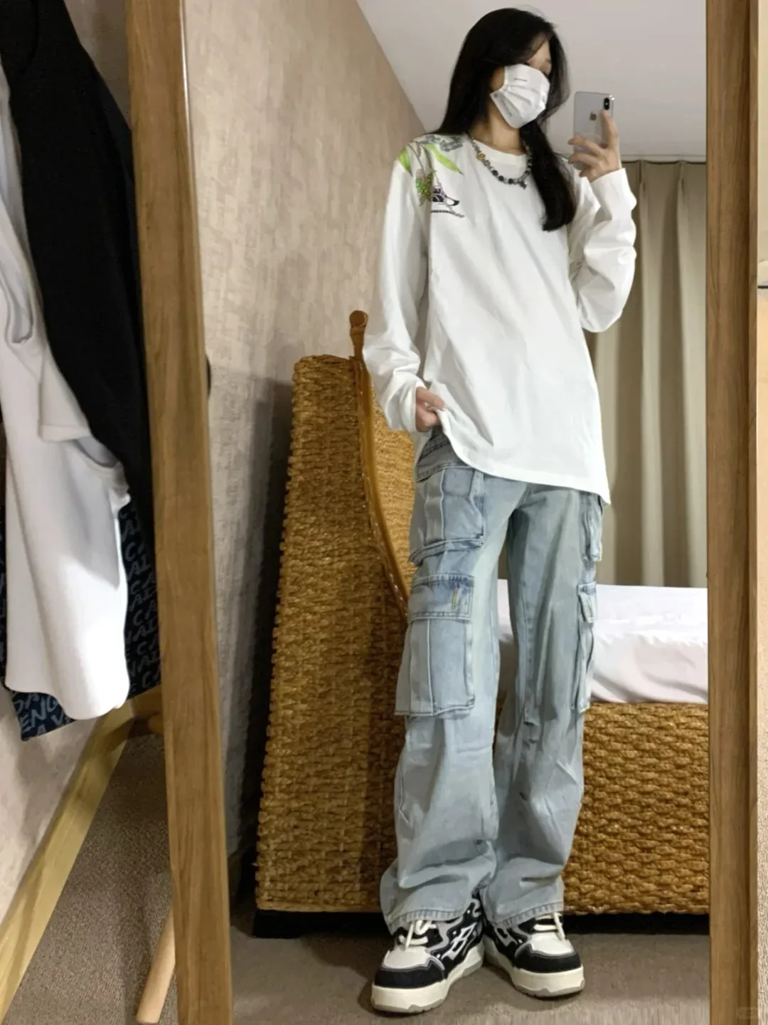 

American Sle Men's Workwear Pants Multiple kets Loose BF Lazy Sle Vintage Blue Wide Leg Jeans Youth Trend Cotton Polye...