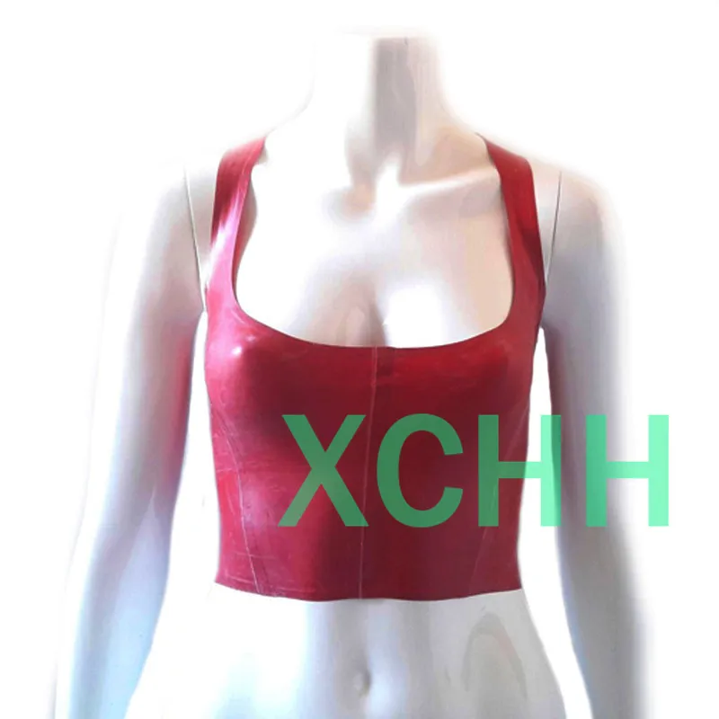 

Женский латексный топ, красная резиновая футболка, костюмы для косплея на заказ для женщин