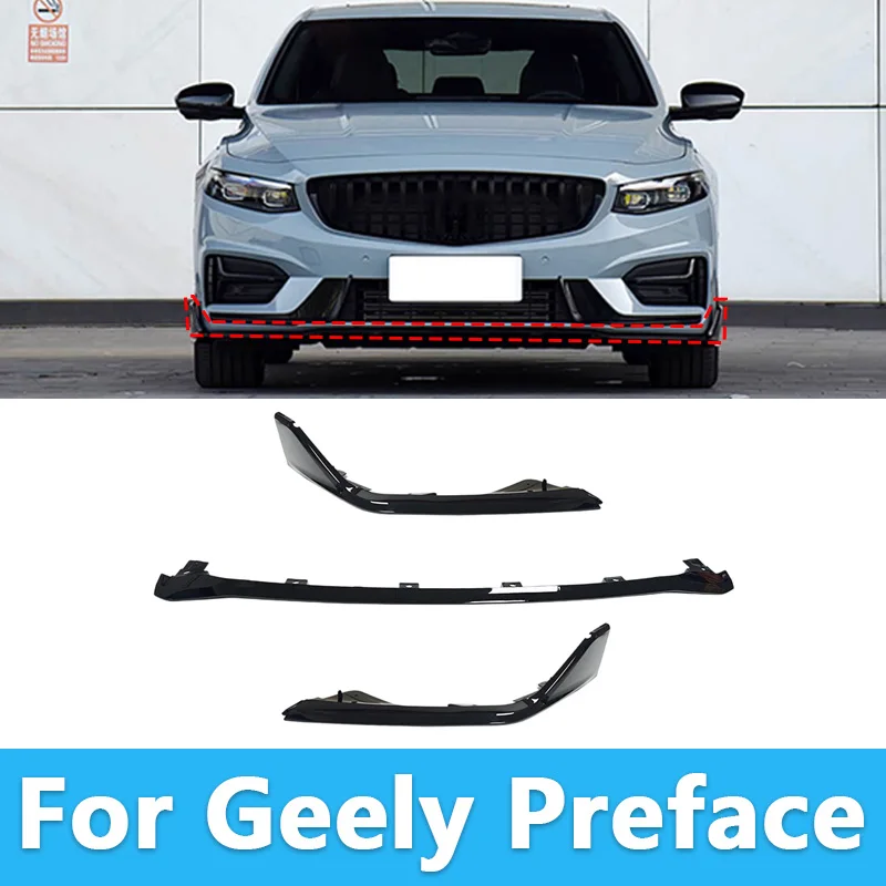 For Geely Preface Includes screws front bumper corner front lip Front shovel corner protector Front Bumper Side Guard Corne
