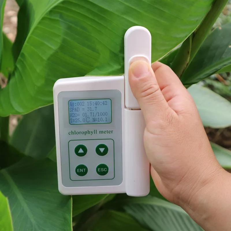 Cheap Handheld Chlorophyll Meter for Measuring Leaf Nitrogen Content Temperature Humidity Tester Plant Nutrition Analyzer