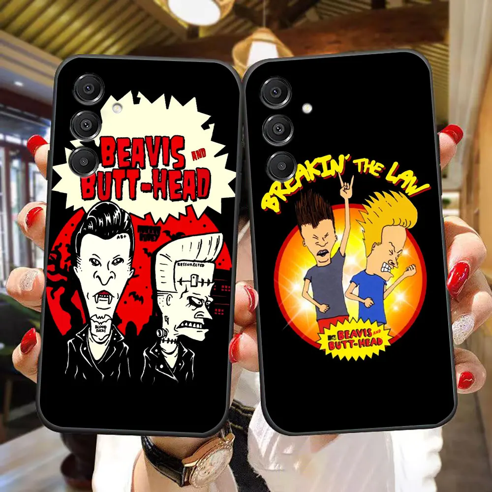 Cartoon Beavis Butthead Cover Phone Case For Samsung A14 A15 A16 A17 A22 A23 A26 A27 A32 A33 A36 A42 A52 A53 A56 A57 A71 Capa