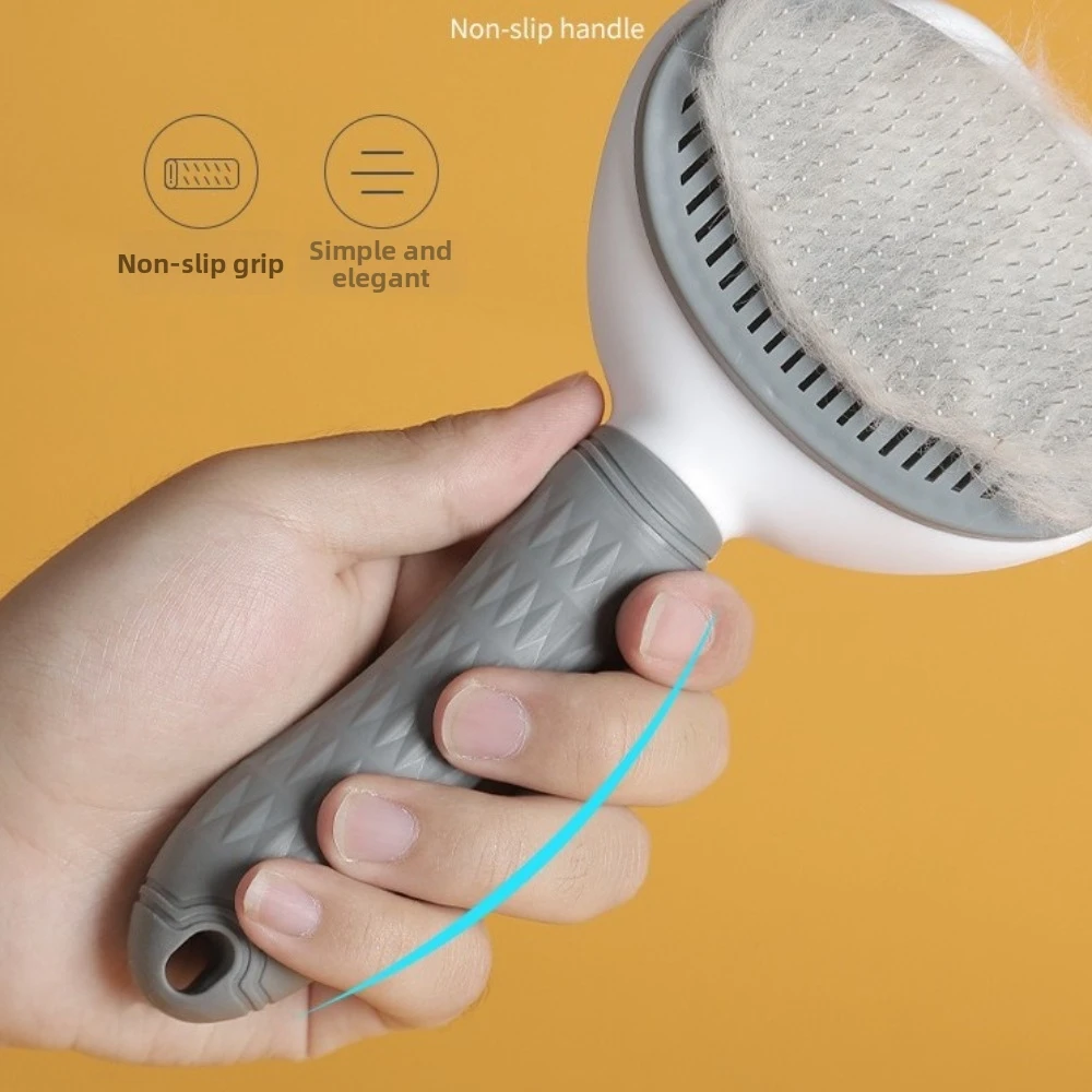 New Cat Paw Shape Pet Dog Brush Grooming Tool Anti-tangle Pet Comb Anti-slip Handle Self Cleaning Cat Hair Remover Home Use
