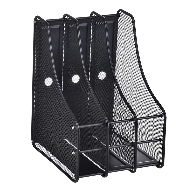 2026-promotional-price-office-desktop-3-layer-metal-magazine-rack-used-for-document-storage-and-file-sorting-file-trays