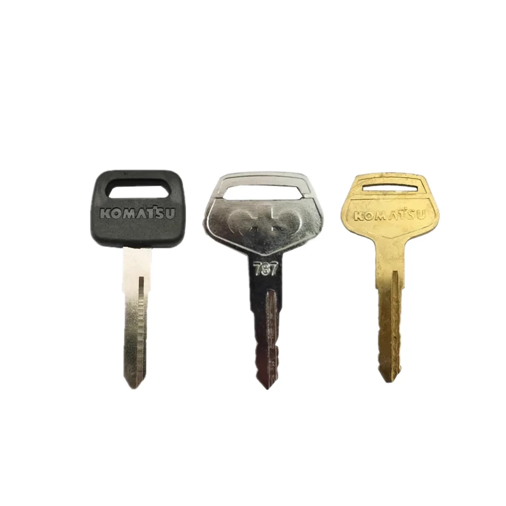 

3 Pcs For Komatsu PC56-7/60/120/130/200/220/300/360-7-8 Ignition Key Embryo 787 Copper Key Ignition Switch Excavator Parts