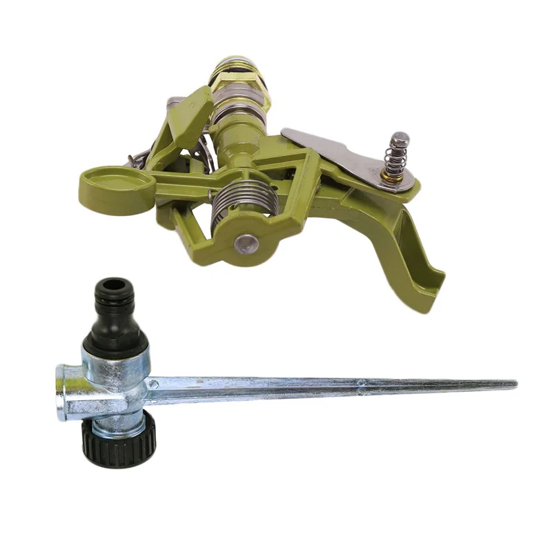 

P4-360 Degree Rotary Irrigation Sprayer Sprinkler For Lawn Garden Yard Golf Grass Metal Impulse Spike Hose Water Sprinkler Spray