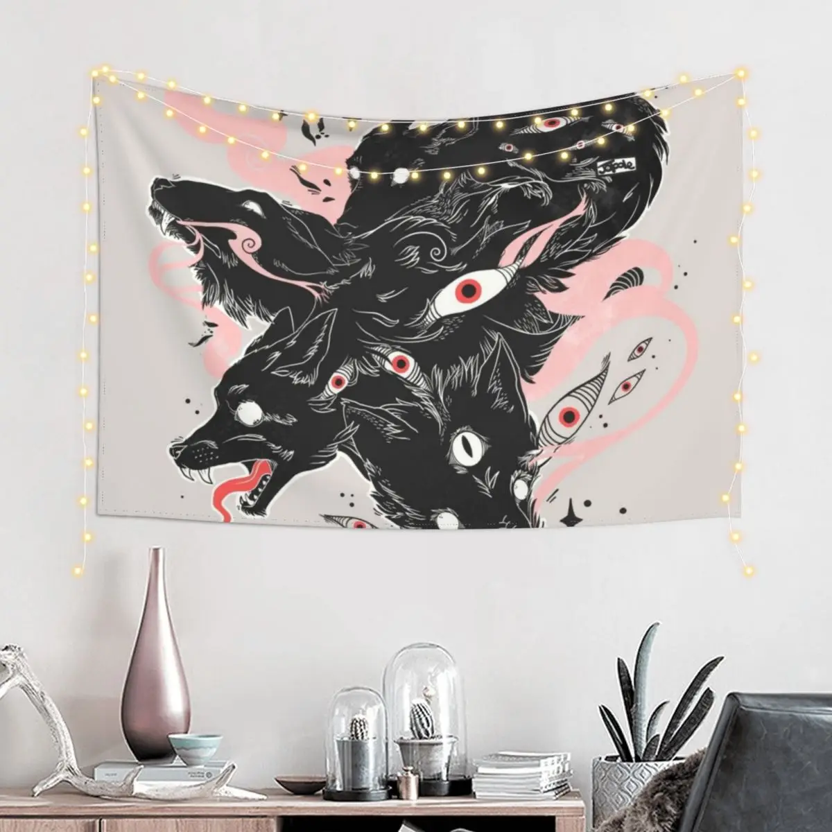 

Wild Wolves With Many Eyes Tapestry Decorations For Your Bedroom Wall Tapestries Custom Outdoor Decor Tapestry