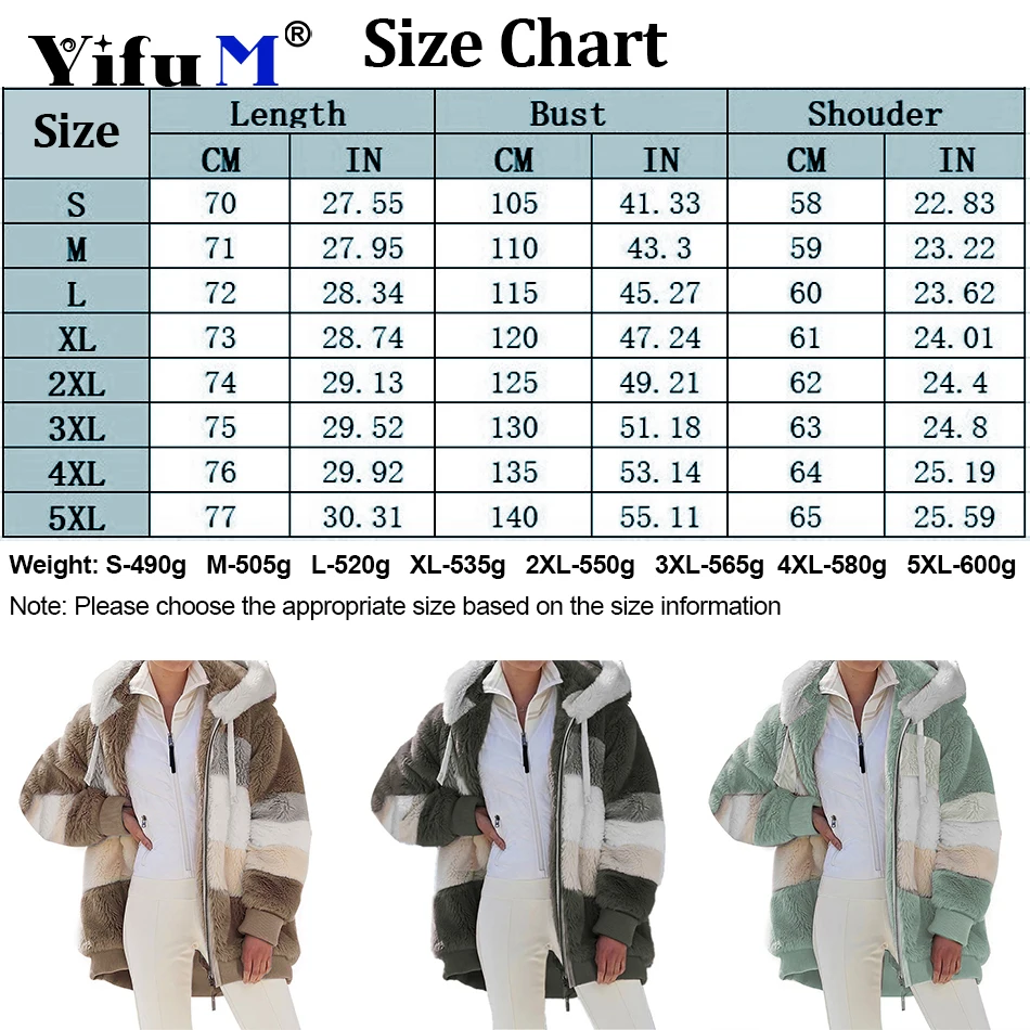 Casaco com capuz de caxemira para mulheres, zíper, costura, xadrez, casacos quentes, roupas casuais, moda feminina, inverno, novo, 2022