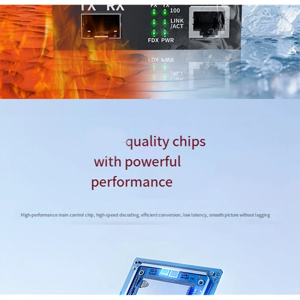 (DT37) Gigabit SFP to RJ45 Fiber Media Converter LC Single Mode Single Fiber Transceiver 10/100/1000M