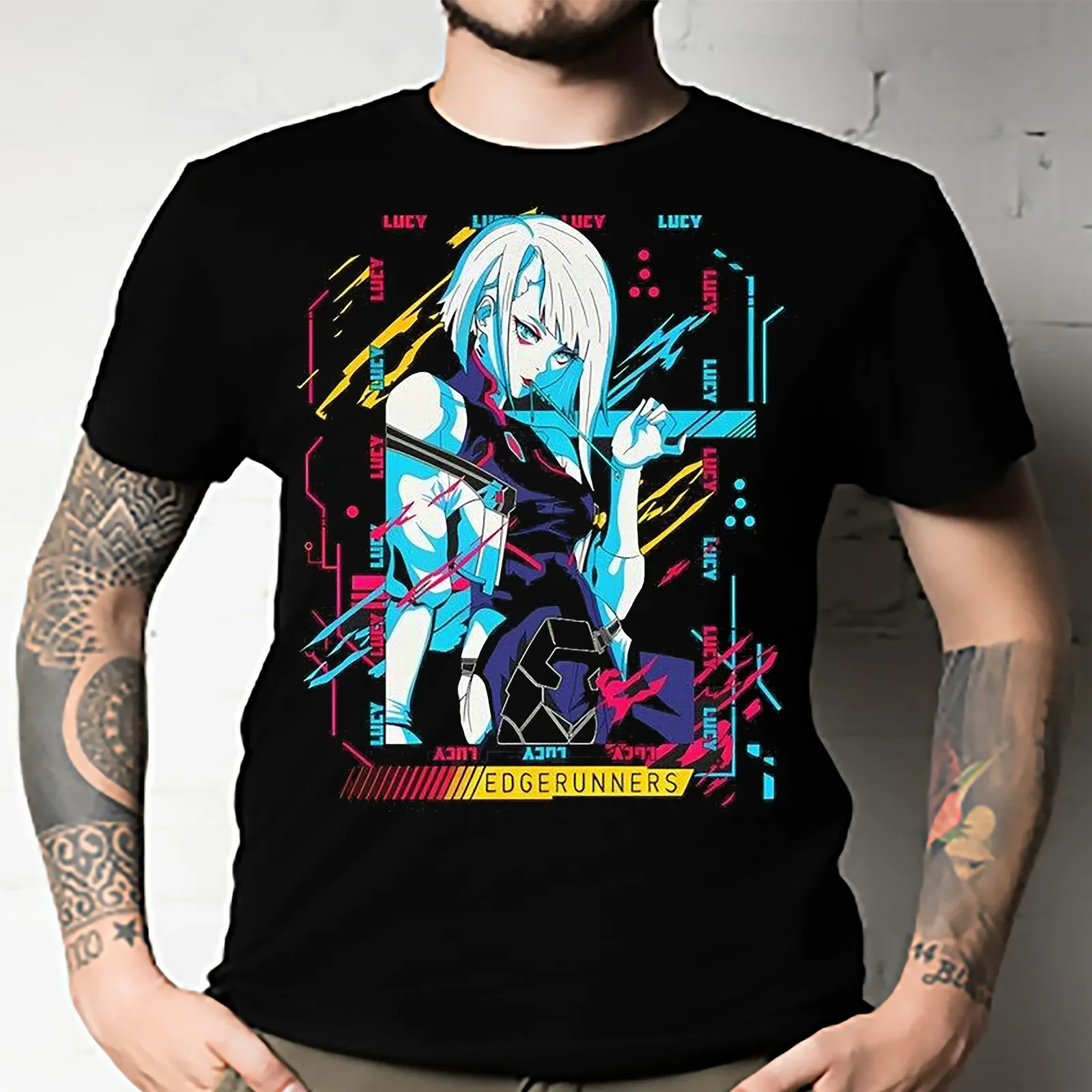 Lucy Unisex Graphic Tee, Chemise Edge Runner All Size