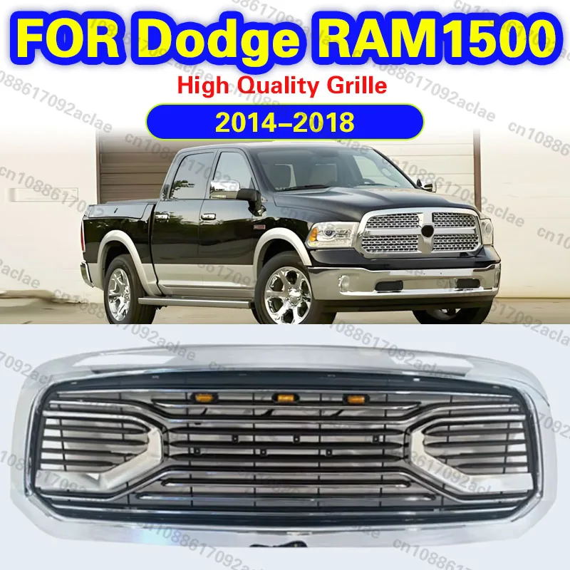 Raptor-Style Frontgitter, Racing-Grill, Stoßstangenmaske, Ersatzgitter für Dodge Ram 1500 2014-2018, Lufteinlassgitter