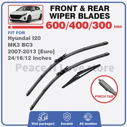 For Hyundai I20 I20 N MK3 BC3 Euro 2020 2021 2022 2023 N Line Front Rear Wiper Blades Windshield Back Windscreen Car Accessories