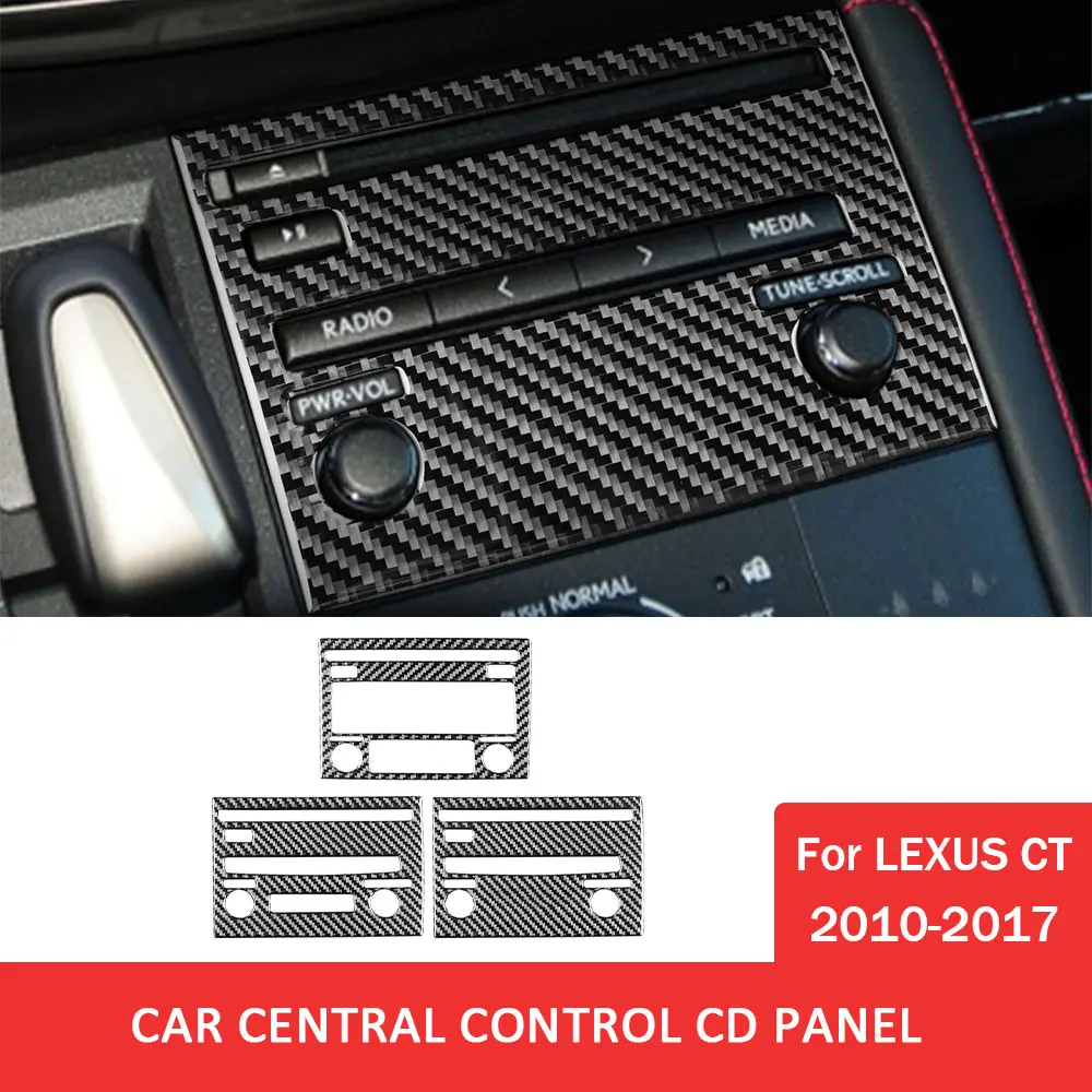 

for Lexus CT 2010-2017 Car Central Control CD Panel Trim Sticker Carbon Fiber Decoration Cover Auto Interior Accessories