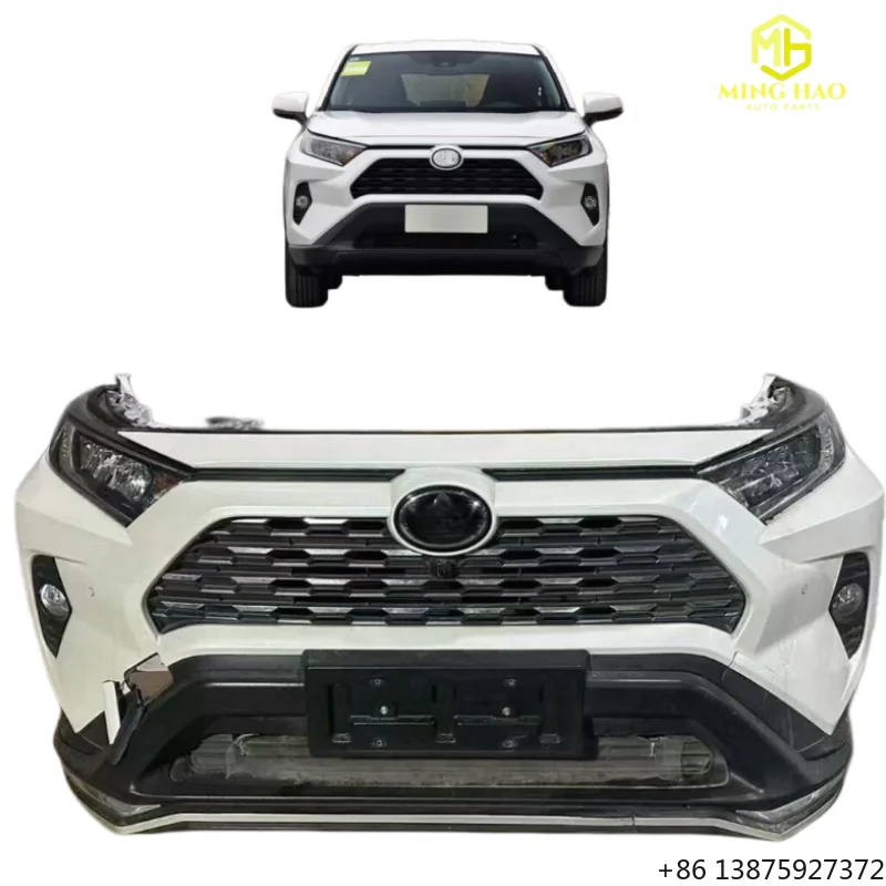 Best-selling automotive bumper assembly 2020-2024 for  RAV4 front-end parts with grille radiator electronic fan