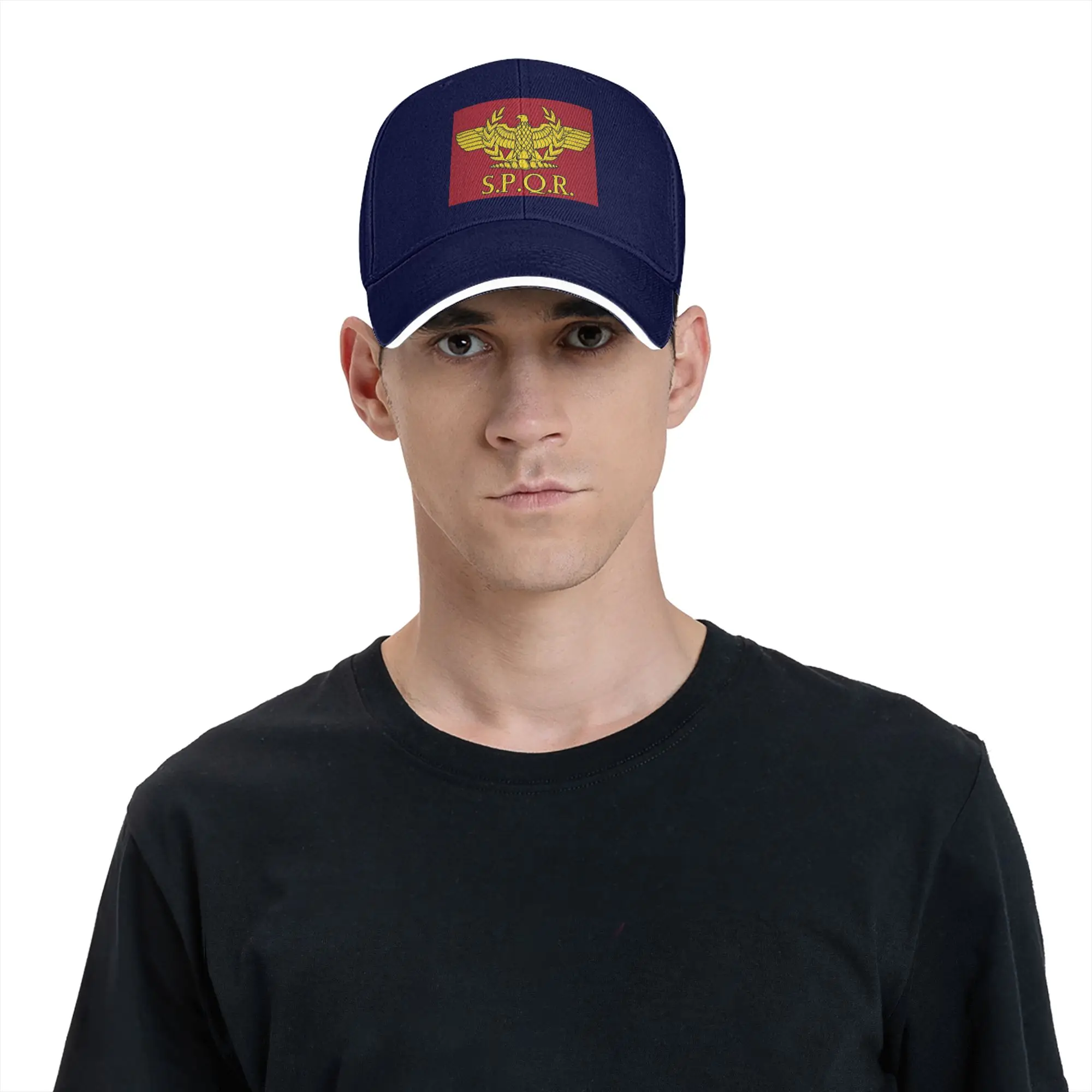 Rome SPQR Roman Cap Fashion Casual Baseball Caps Adjustable Hat Hip Hop Summer Unisex Baseball Hats Customizable Polychromatic