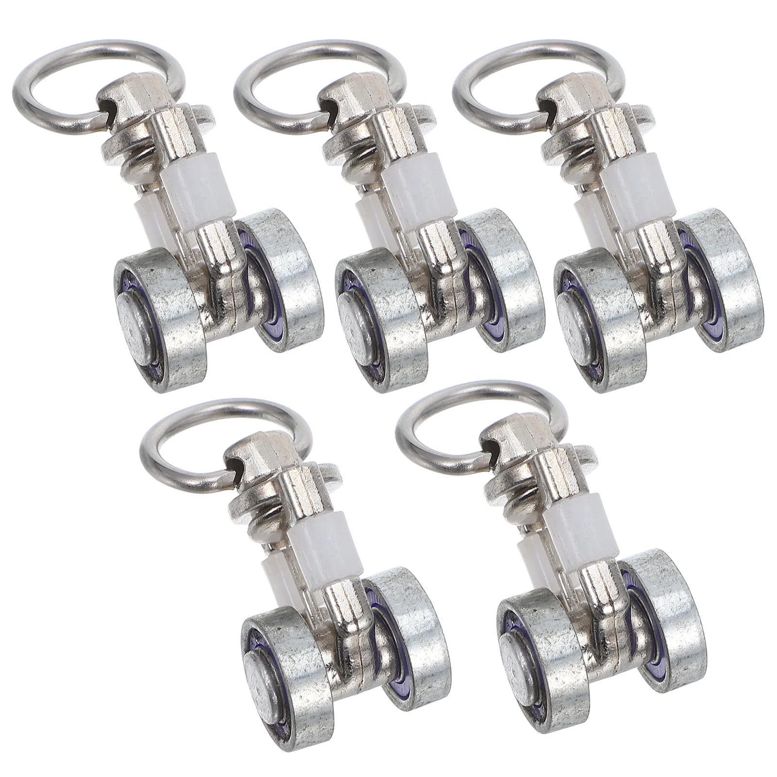 5 Pcs Heavy Duty Curtain Rods Accessories Track Glider Sliding Wheel Metal Runner for Straight Roller Rollers Fittings Toddler