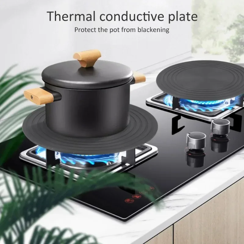 

6mm Thickness Kitchen Thaw Board Anti-Burning Kitchen Utensils Stove Heat Diffuser Gas Stove Heat Conduction Plate with Handle