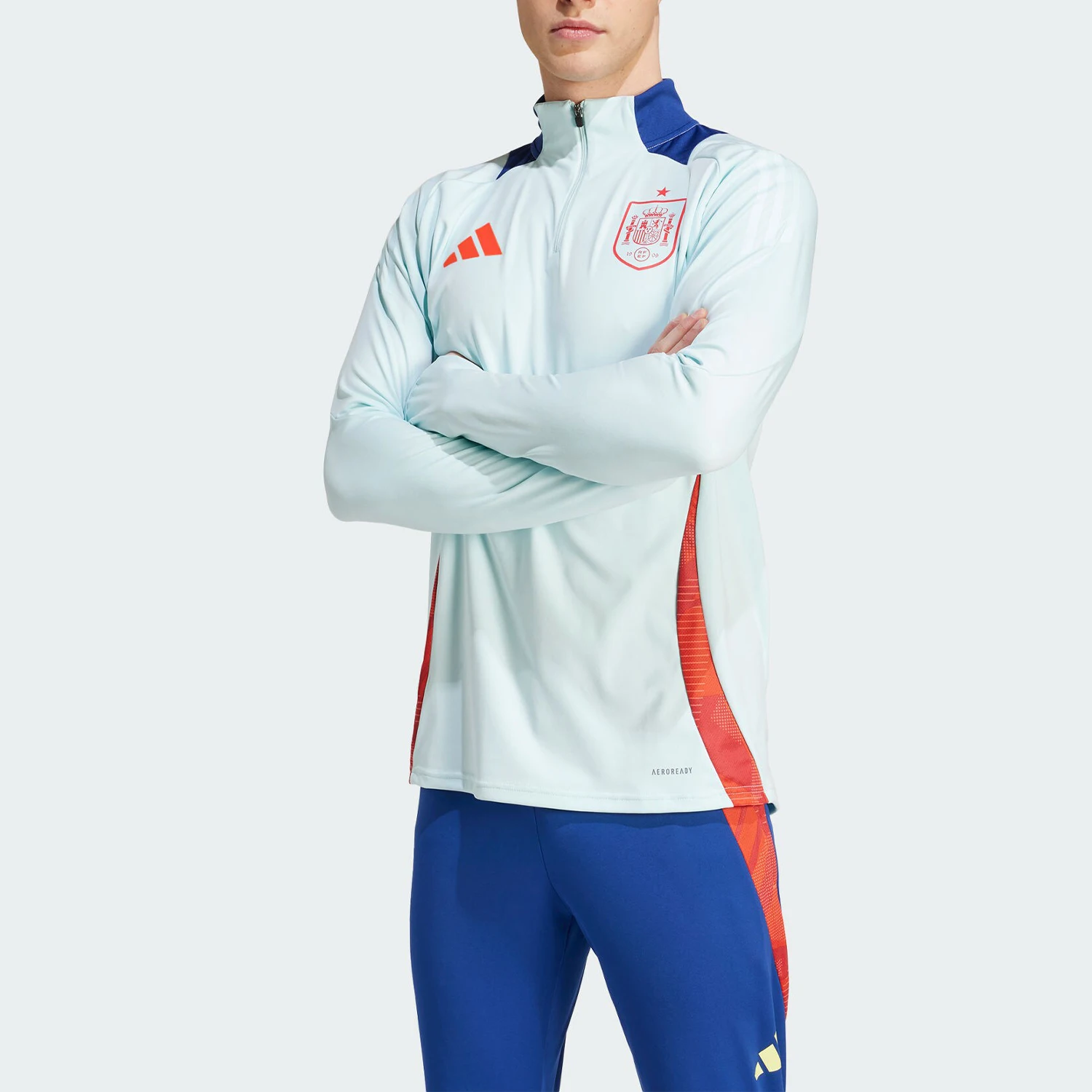 Adidas Genuine Spain Team Football Men's Half-Zip Sports Top IP6401