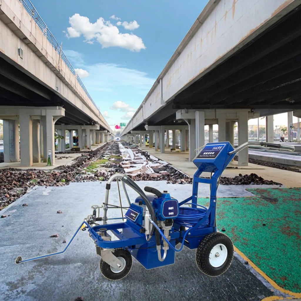 Automatic High-Pressure Road Marking Machine Brushless Pavement Plunger Spraying Thermoplastic Power Spray Guns