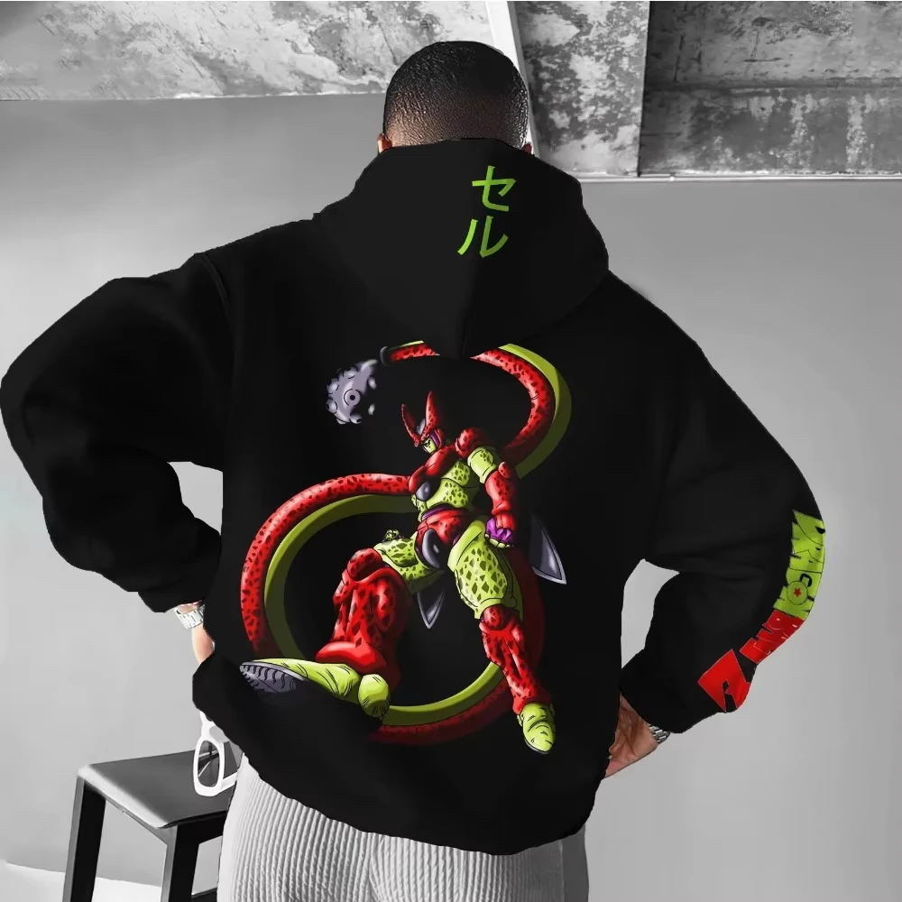 

Dragon Ball, новинка 2025, популярная мужская толстовка с капюшоном, свитер, японское аниме, весенне-осенняя детская забавная одежда для родителей и детей для мальчиков