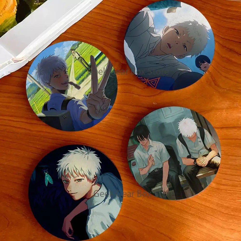 

The Summer H-Hikaru Died 2D Pattern round Wooden Coaster Decorative Coffee Cup for Use in Coffee Shops Bars Wine Beer