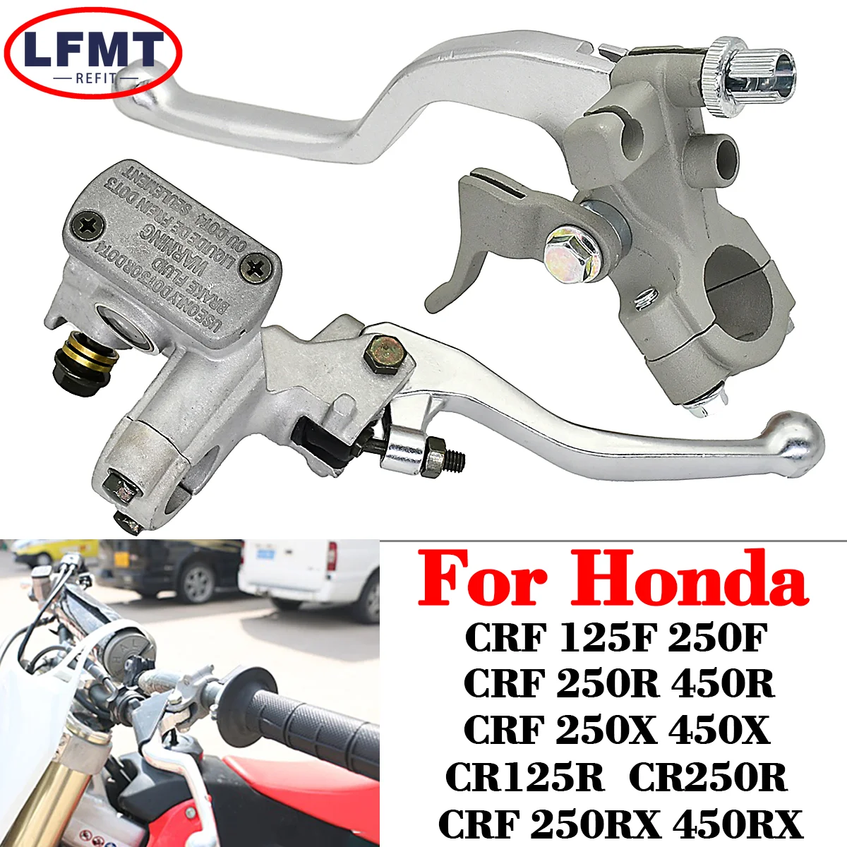 

22mm Handlebars Brake Master Cylinder Clutch Levers For Honda CRF 250X 450X 250R 450R 450RX 125F 150F 230F 250F CR125R CR250R