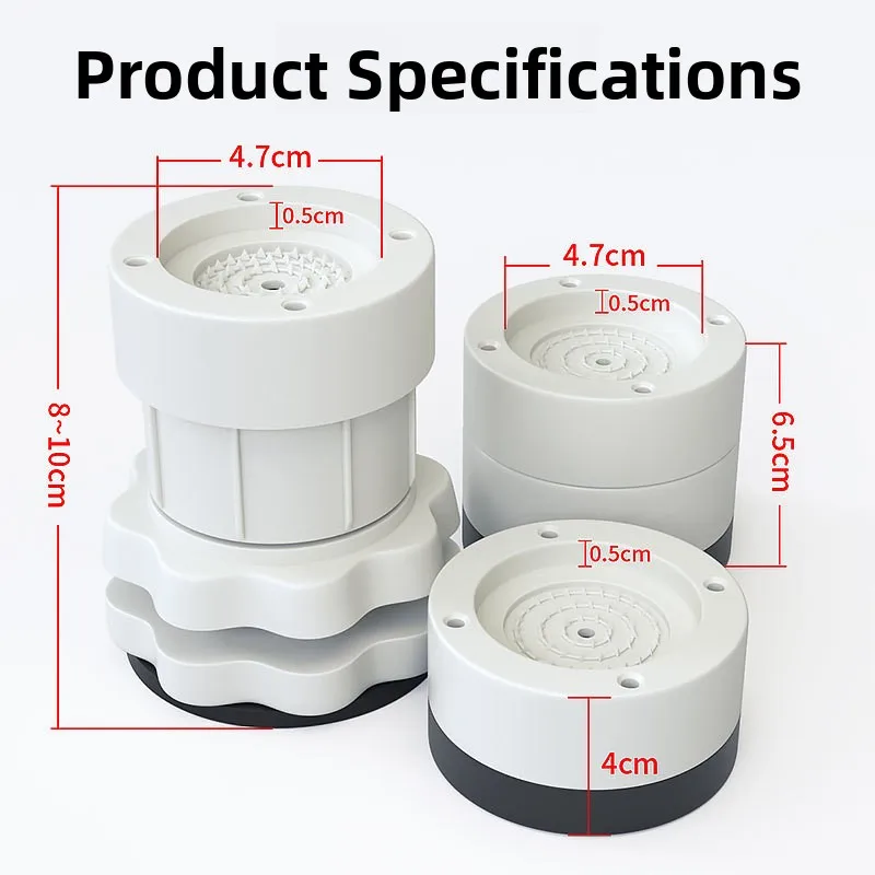 Plastic Furniture Leg Pads Table Chair Riser Pads Sofa Coffee Table Cabinet Heightening Pad  Protection Non-Slip Washer
