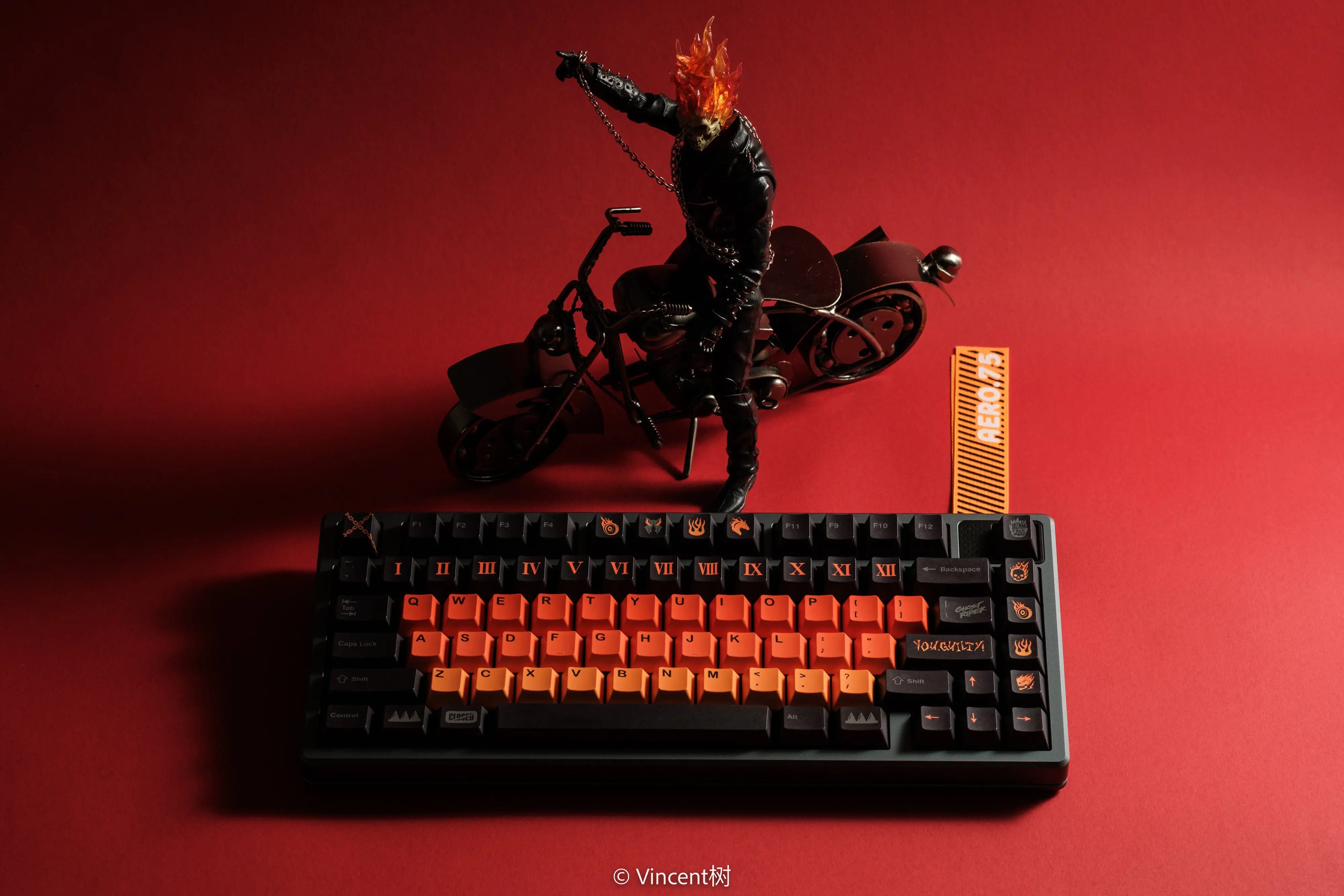 

159 Keys Ghost Rider keycaps PBT Cherry Profile keycaps for MX Switch mechanical keyboard original design