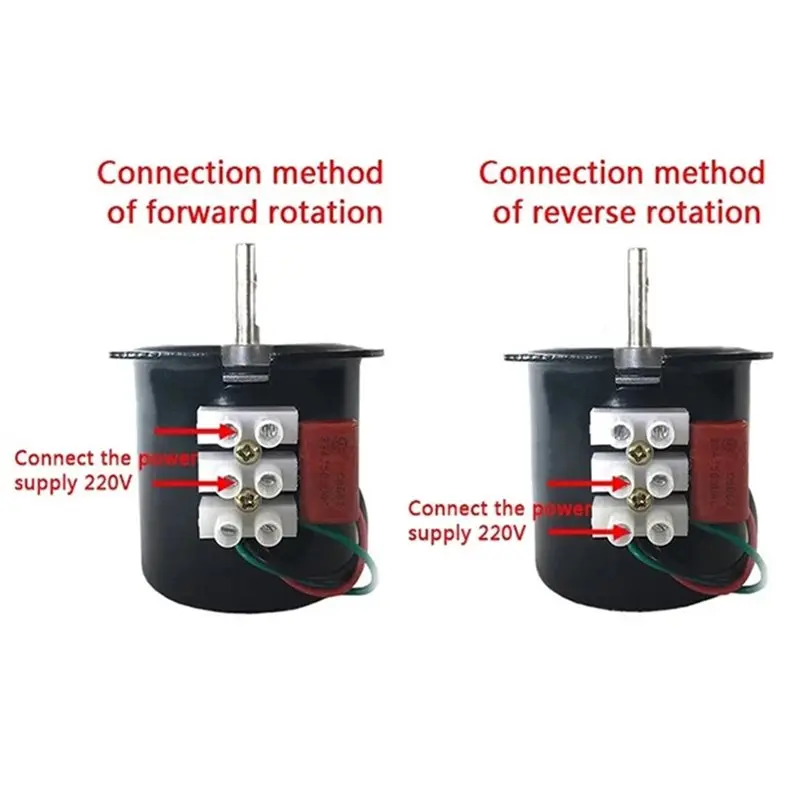A04G-High Torque AC Motor 220V Permanent Magnetic Synchronism Motor Center Shaft 7Mm 10Rpm With Wireless Remote Control