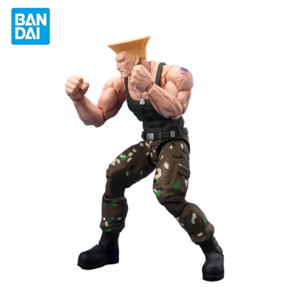 

BANDAI Street Fighter Anime Guile Outfit 2 S.H.Figuarts Action Figures Original Figuarts Model Figurine Decoration 16cm Toys