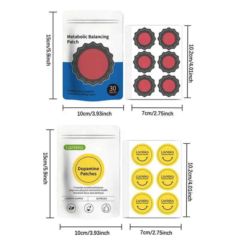 Dopamine & Metabolism Patch Set 60-Piece |   Emotional Support Appetite Control Transdermal Wellness Patches