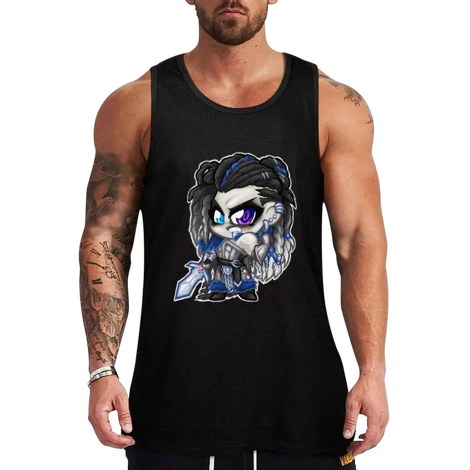 Yasha Nydoorin Chibi Tank Top Camiseta sin mangas con estampado gráfico estilo callejero