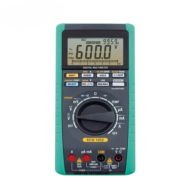 KYORITSU Professional Digital Multimeter KEW1062 High Precision Digital Display 0-9999 Range 0-40 Operating Temp Compatible