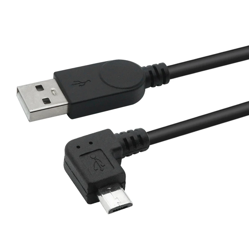 USB ذكر إلى مايكرو ذكر حتى أسفل اليسار الأيمن بزاوية 90 درجة كابل للكاميرا MP4 اللوحي